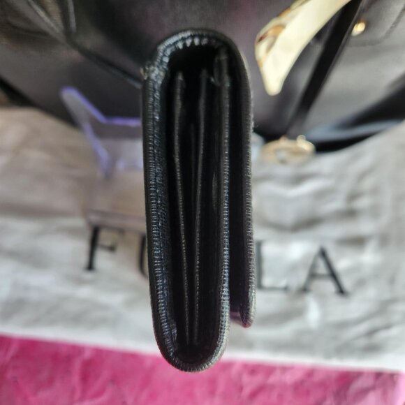 Furla Black Saffiano Leather 5 pc tote set EUC - Picture 8 of 15